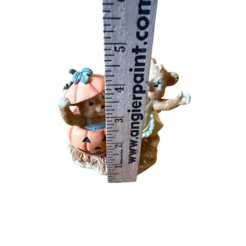 Bear Seasons Hi Pumpkin Halloween Figurine Teddy Bear & Pumpkins 5in 1998‎